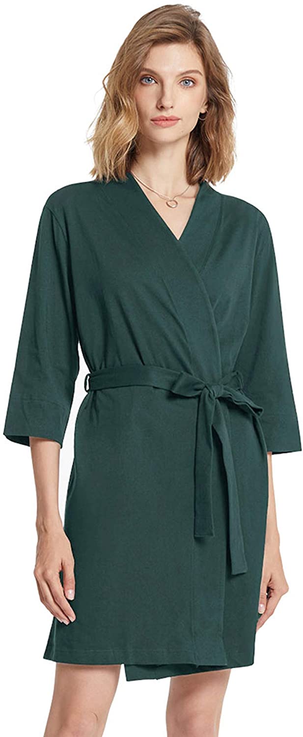 Sioro Womens Cotton Robe Kimono Lightweight Robes Short Knit Bathrobe Soft House Ebay 8631