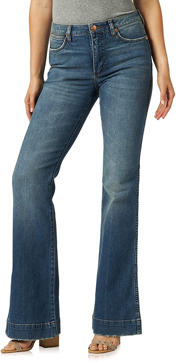 wrangler women's retro five pocket high rise trouser jean