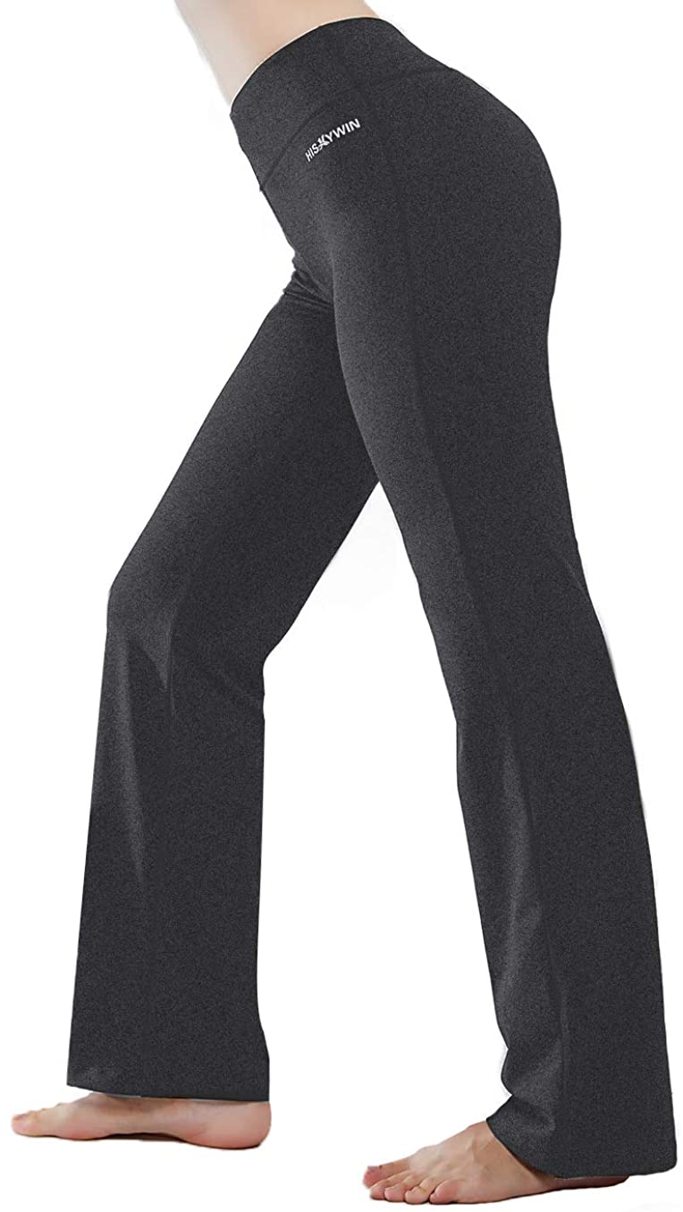 HISKYWIN Tummy Control Yoga Pants with Inner Pocket, Italy