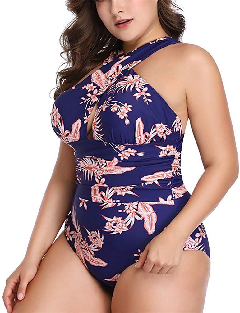 W You Di An Women S Swimsuits One Piece Tummy Control Front Cross Backless Swims Ebay