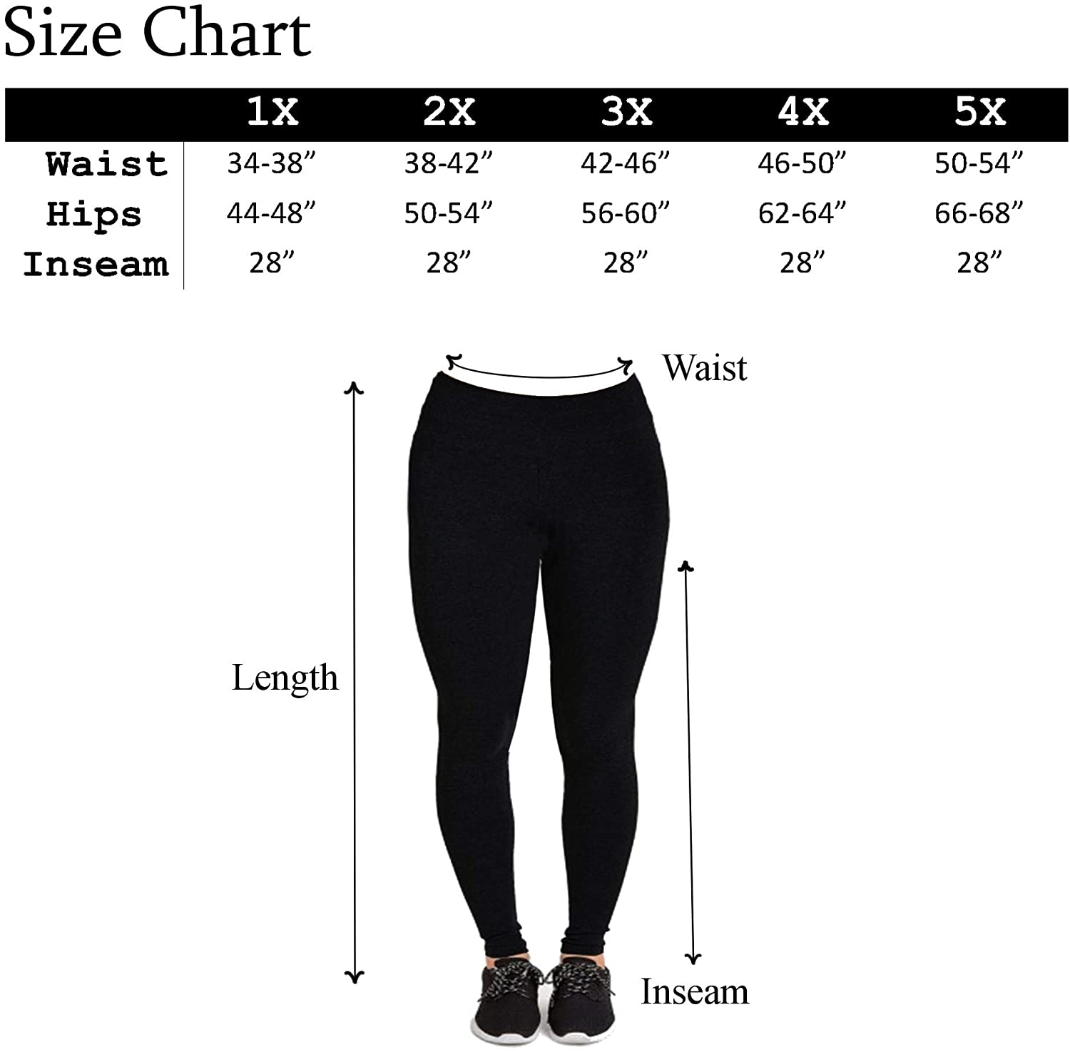 Women's Plus Size Cotton Solid Full Length Leggings (1X to 5X) | eBay