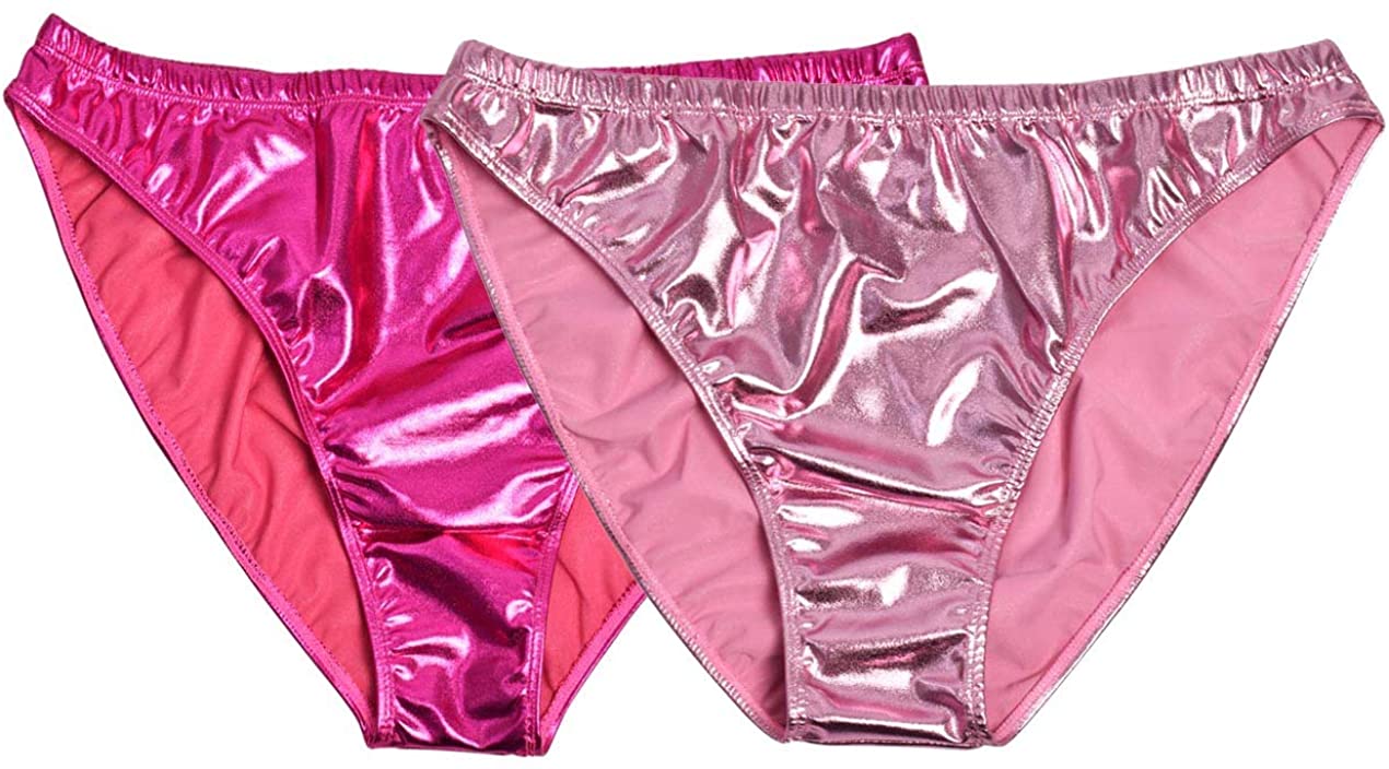 Kepblom Women Shiny Metallic Panty Briefs High Cut Ballet Dance Underwear  Shorts