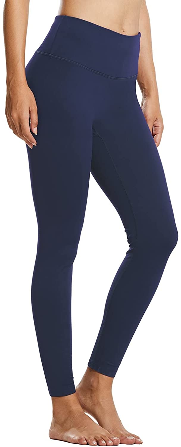 TNQ Women's Winter Warm Printed Denim Fleece Tights/Leggings Trouser Yoga  Pants(30) Dark Blue