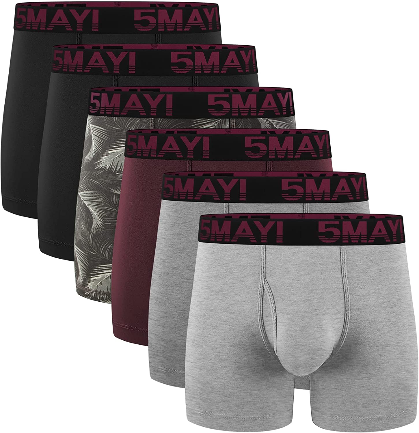 5Mayi Men's Underwear Boxer Briefs Cotton Jordan