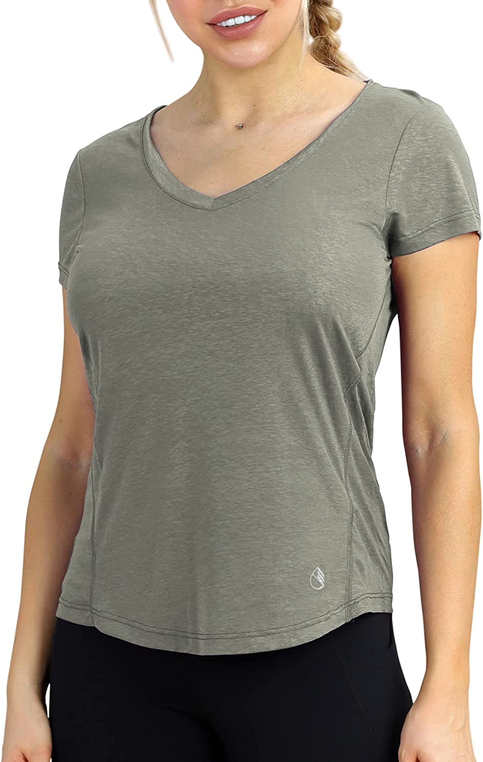 icyzone Workout Shirts for Women - Yoga Tops Gym Clothes Running