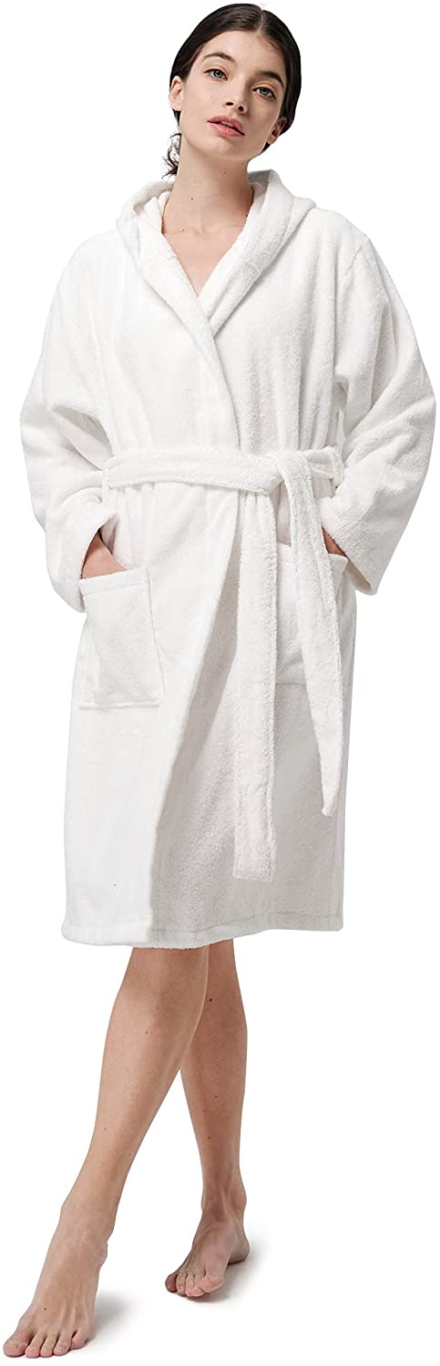 thumbnail 16  - SIORO Women&#039;s Hooded Terry Cloth Classic Bathrobe Towel Knee Length Cotton Robe 