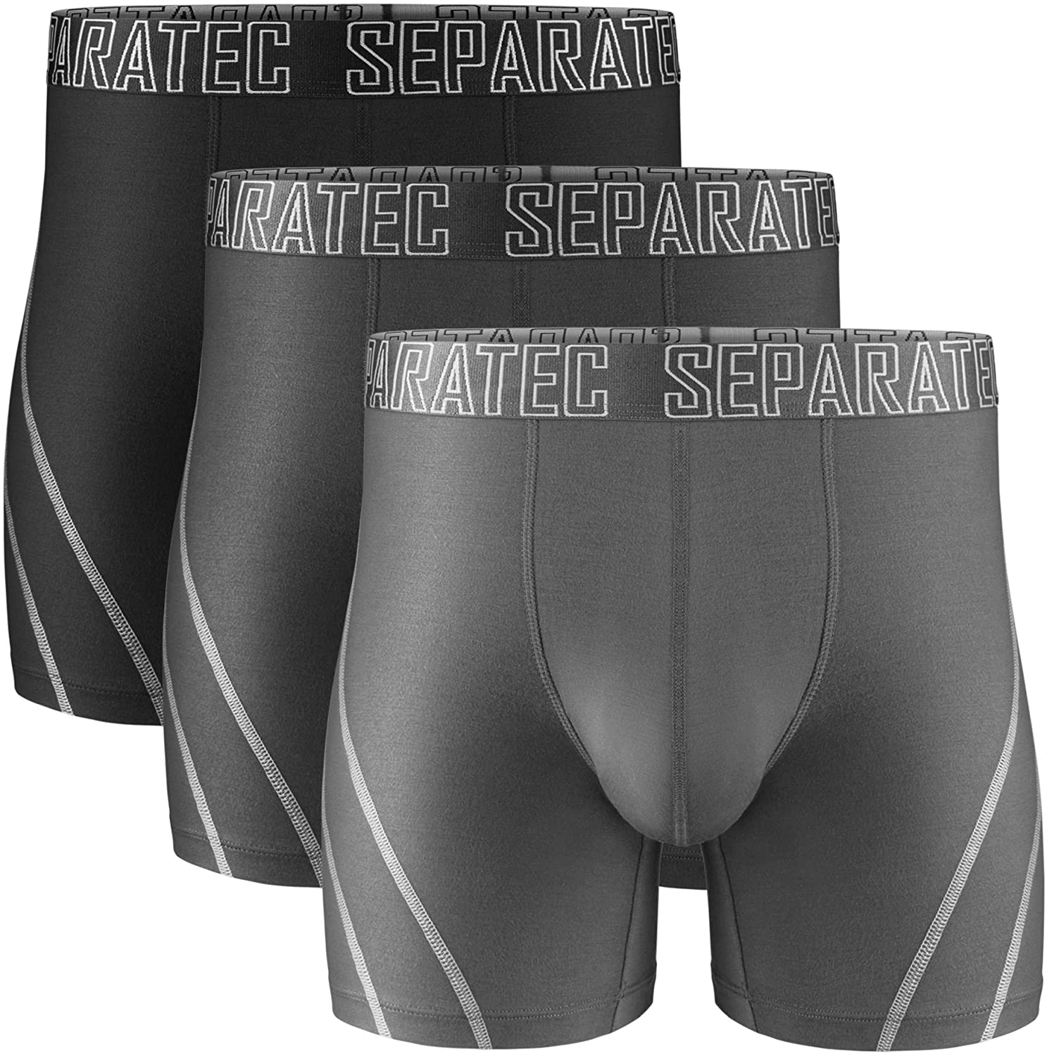 Separatec Men's Underwear 3 Pack Soft and Breathable Bamboo Rayon