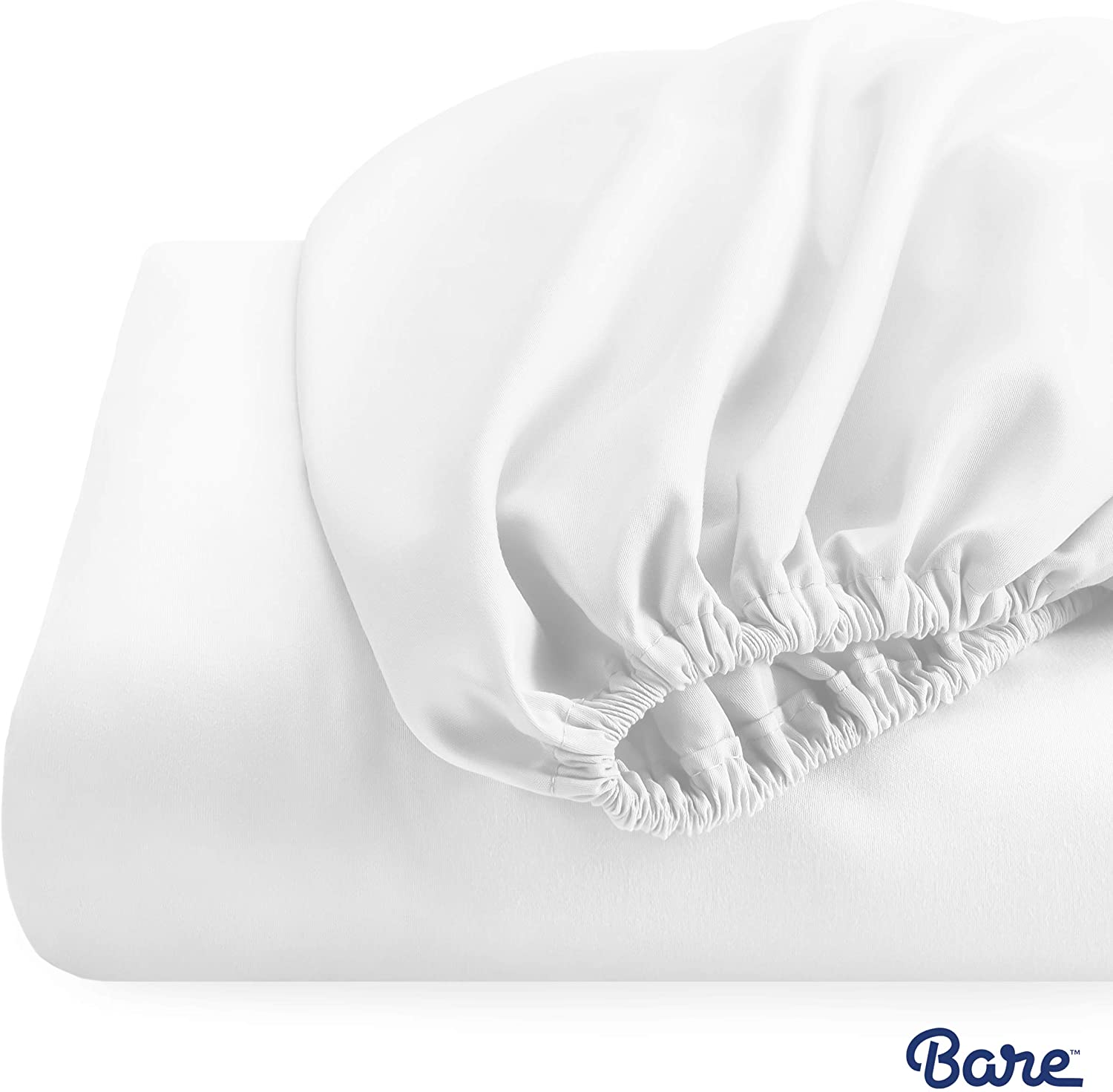 Bare Home Fitted Bottom Sheet Premium 1800 Ultra-Soft Wrinkle Resistant Microfib