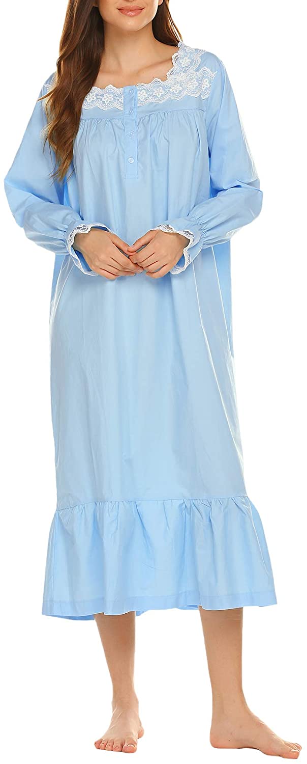 Ekouaer Sleepwear Victorian Nightgown ...