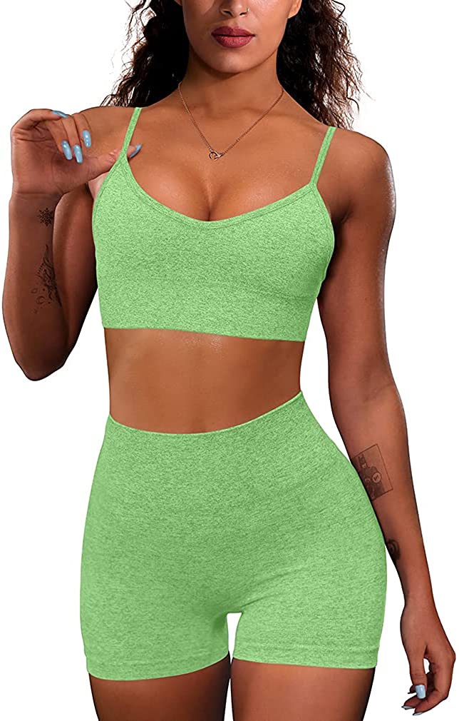 Best Deal for OQQ Yoga Outfit for Women Seamless 2 Piece Workout