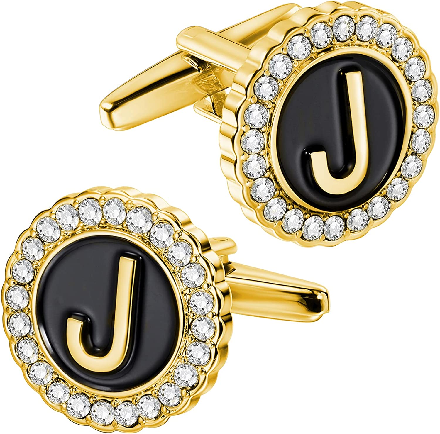 HAWSON Cufflinks for Men 18K Gold or Silver Color (A-Z Initial ) Suitable  for F | eBay