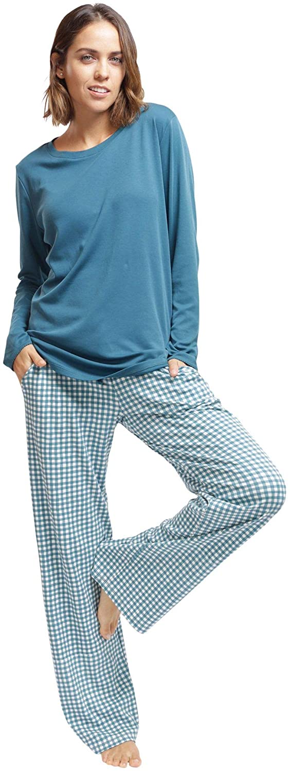 jijamas Incredibly Soft Pima Cotton Women's Pajamas Set - The Restful ...
