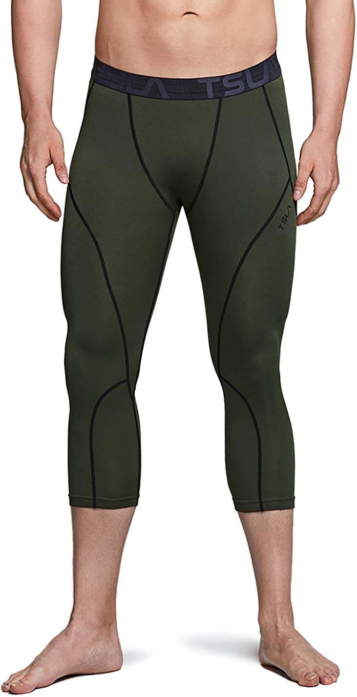 Wintergear Base Layer Bottoms Athletic Sports Leggings & Running Tights TSLA 1 or 2 Pack Men's Thermal Compression Pants 