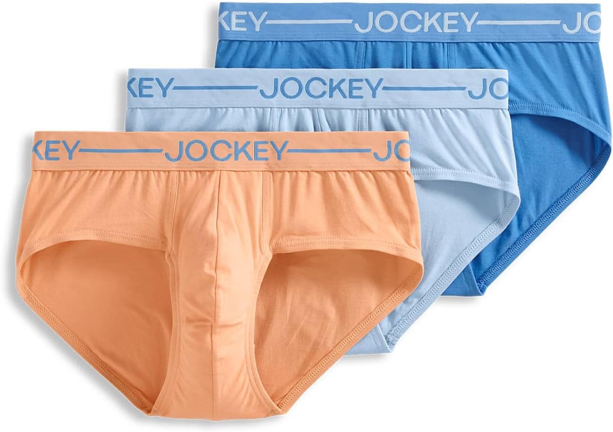 Jockey Men's Underwear Organic Cotton Stretch Brief - 3 Pack