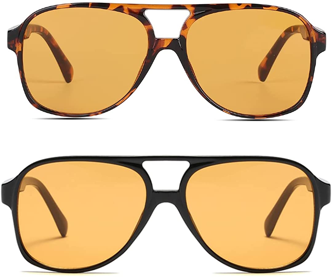 Classic Vintage Aviator Sunglasses for Women Men Large Frame Retro 70s Sunglasses