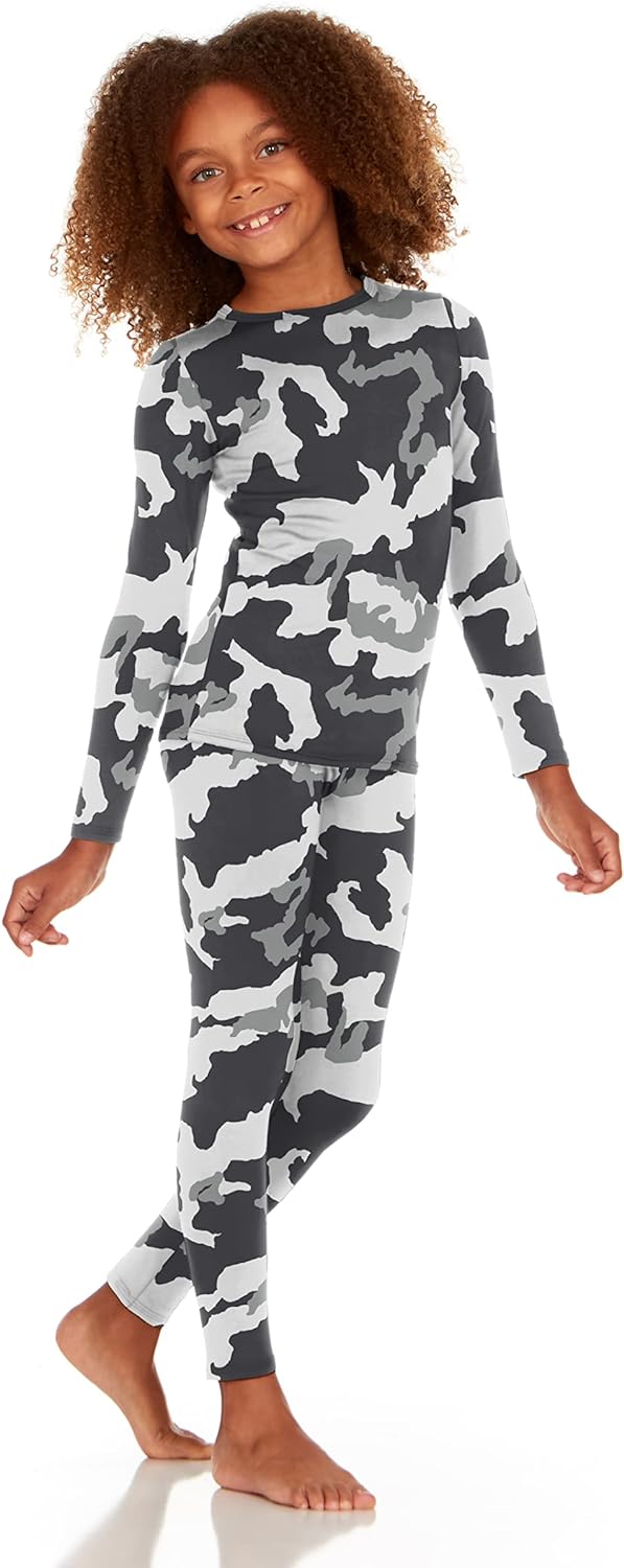 THREEGUNKIDS Girls Unicorn Pajamas Sets Sleepwear Thermal Underwear Long  Johns Cotton Turtle O-Neck Color: Grey, Kid Size: 110