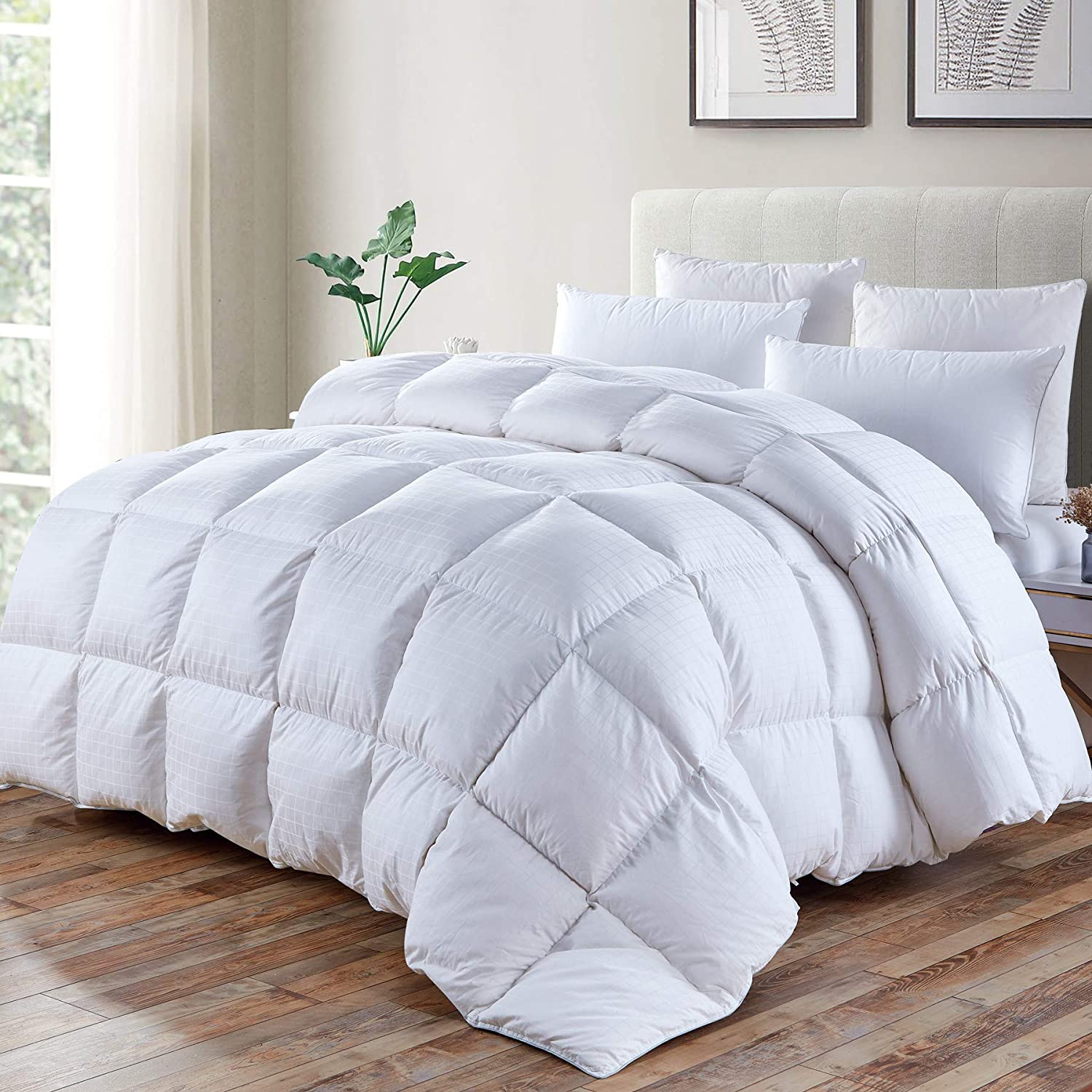 Luxurious Goose Down Comforter Queen Size Duvet Insert for All 