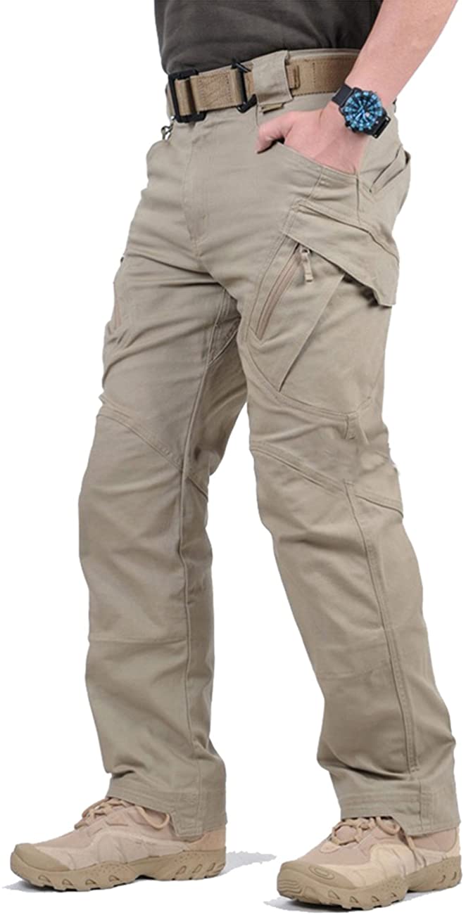 TACVASEN Men's Outdoor Tactical Pants Lightweight Assault Cargo Casual Cotton Pants