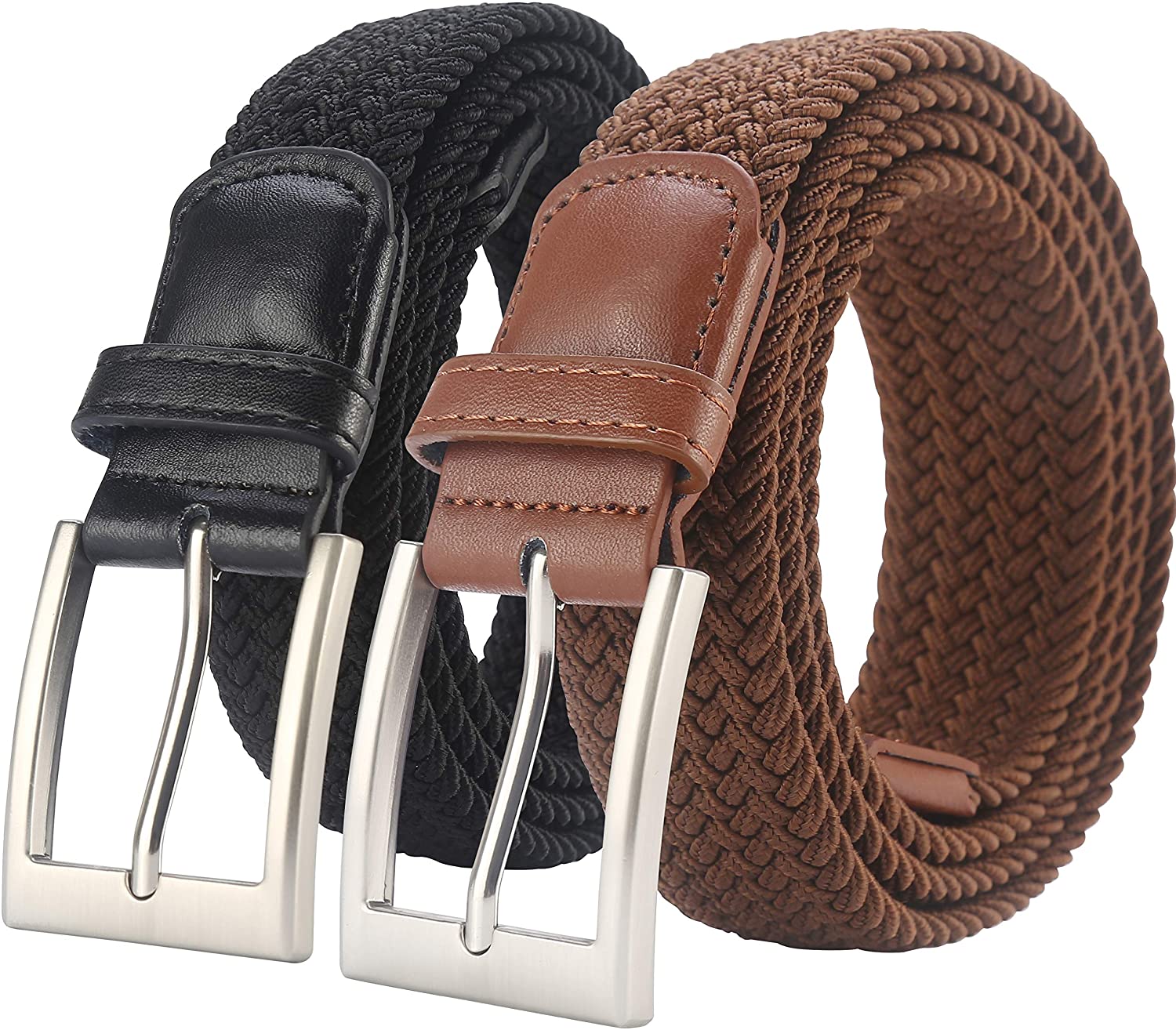 Lavemi Mens Belt, Stretch Elastic Casual Woven Sport Golf Braided Belts ...