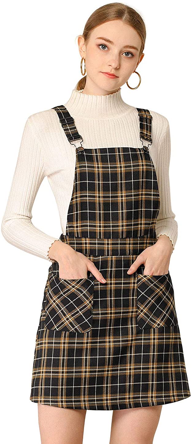 Checkered 2024 overall dress