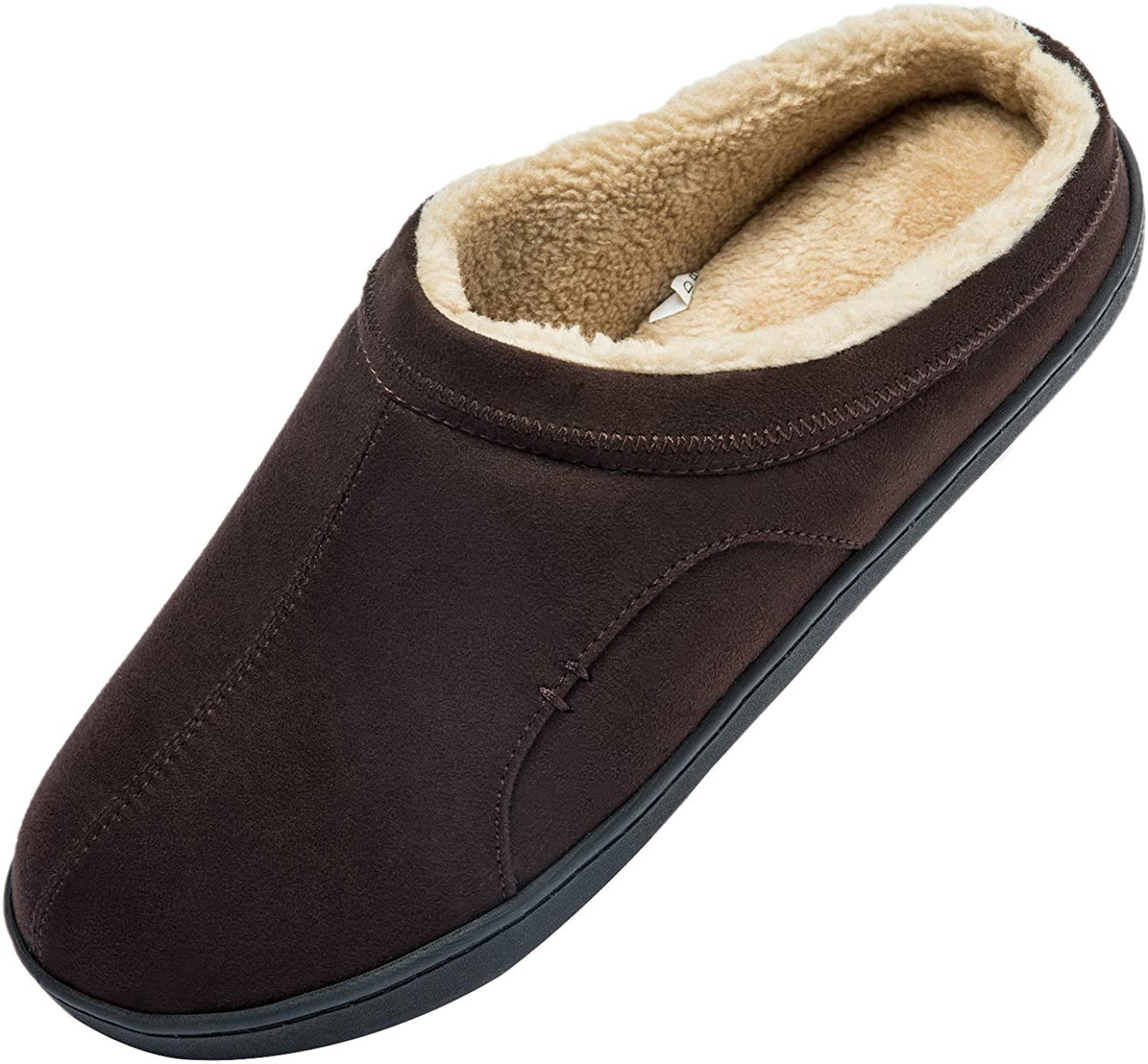 mens fleece lined house slippers