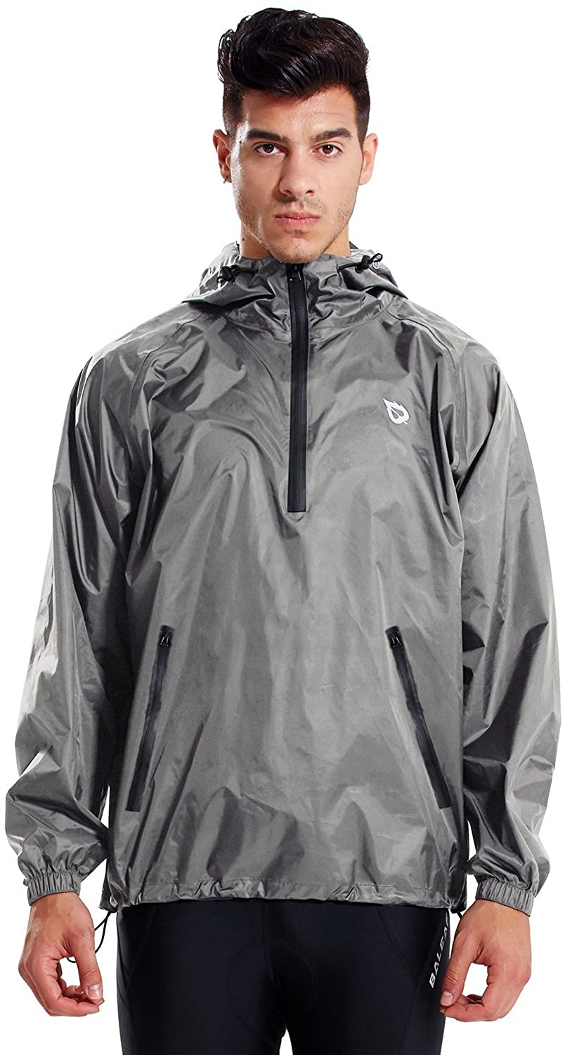 BALEAF Men's Rain Jacket Waterproof with Hooded Lightweight Packable ...