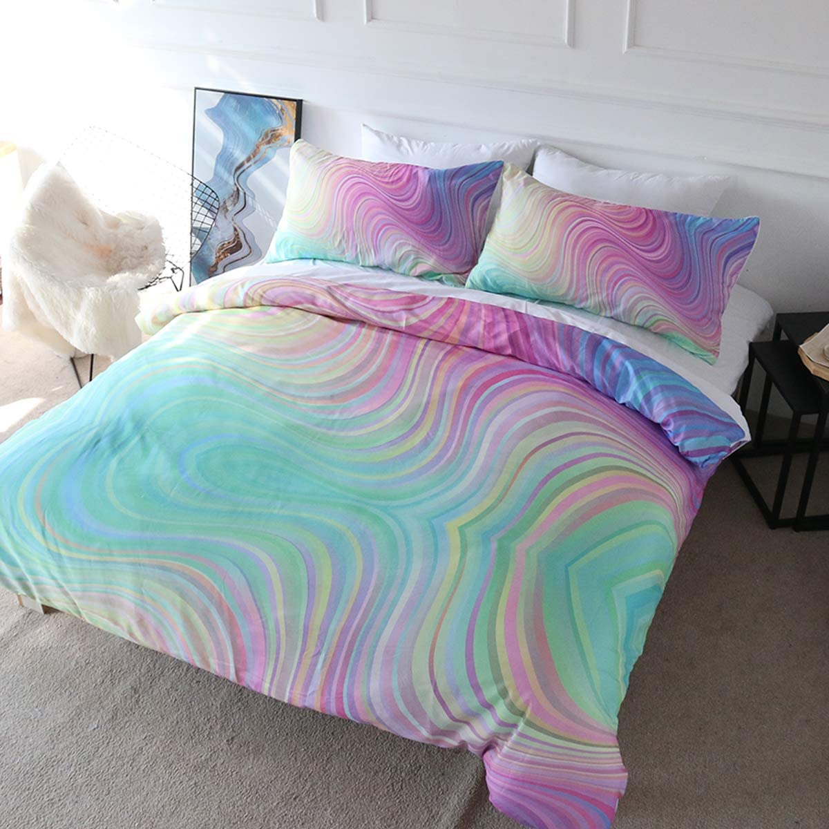 rainbow twin duvet cover