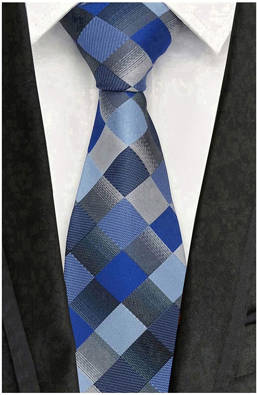 Solid Plain Classic 100%New Silk Jacquard Woven Necktie Men's Tie Hot 