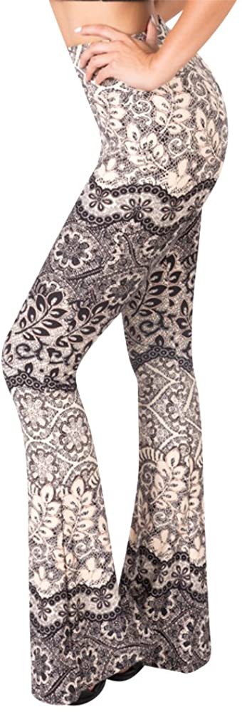 SATINA Palazzo Pants for Women - Buttery Soft High Waisted Flare Pants -  Legging