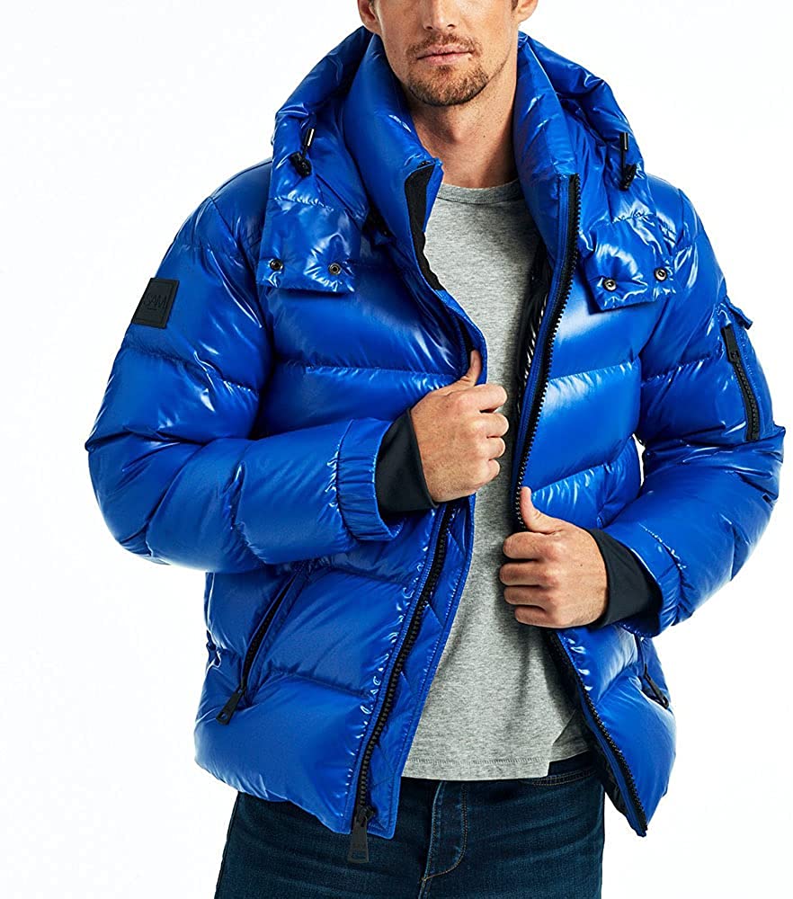 Men's Winter Jacket Down Puffer Warm Outwear Coat with Hooded