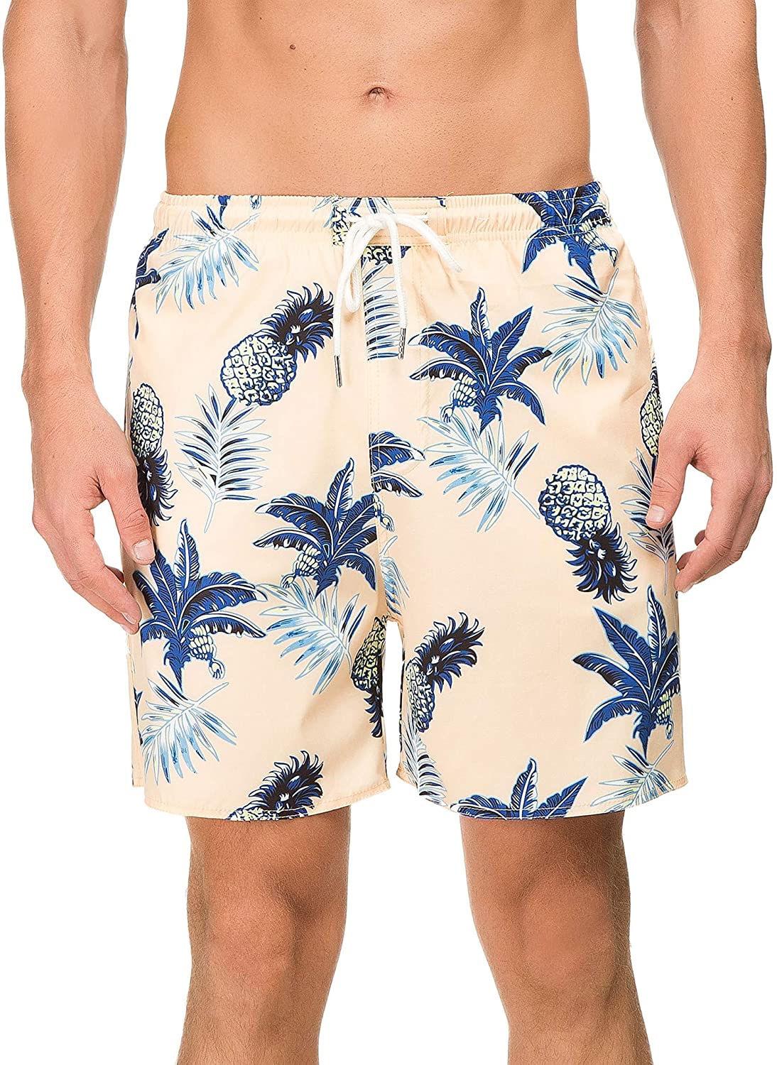Janmid Men's Swim Trunks Quick Dry Beach Shorts with Pockets 