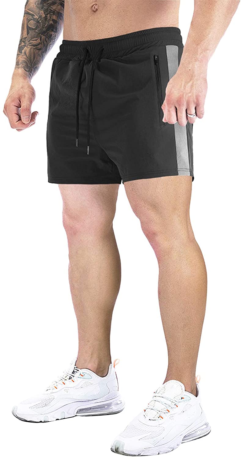 Angbater Men’s Workout Running Shorts Lightweight Quick Dry Training Shorts with Pockets