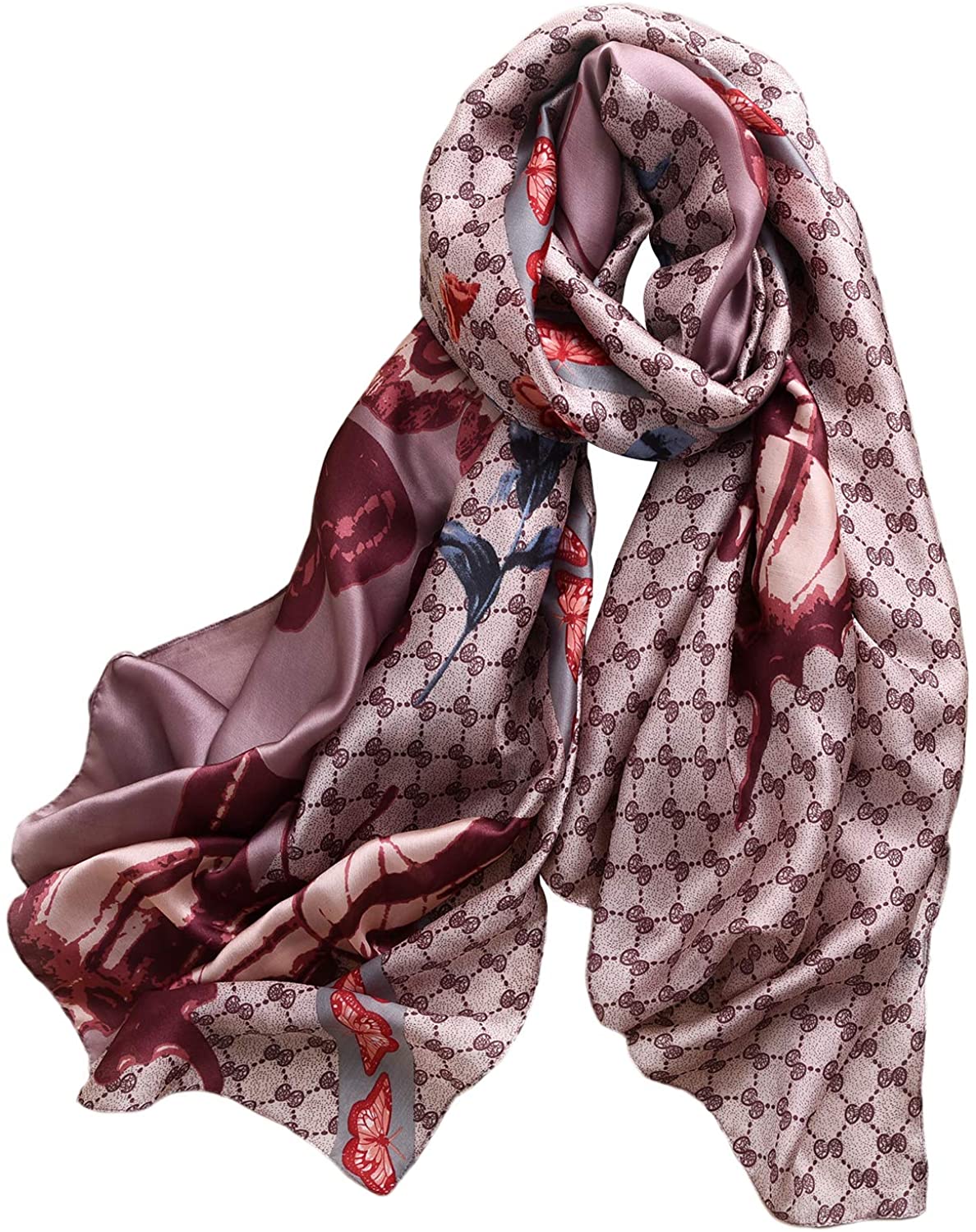  Scarf Small Long Silk Scarf Female Mulberry Silk Decoration  Long Tie Thin Narrow Scarf Streamer Suit LUYIYI (Color : A) : Clothing,  Shoes & Jewelry