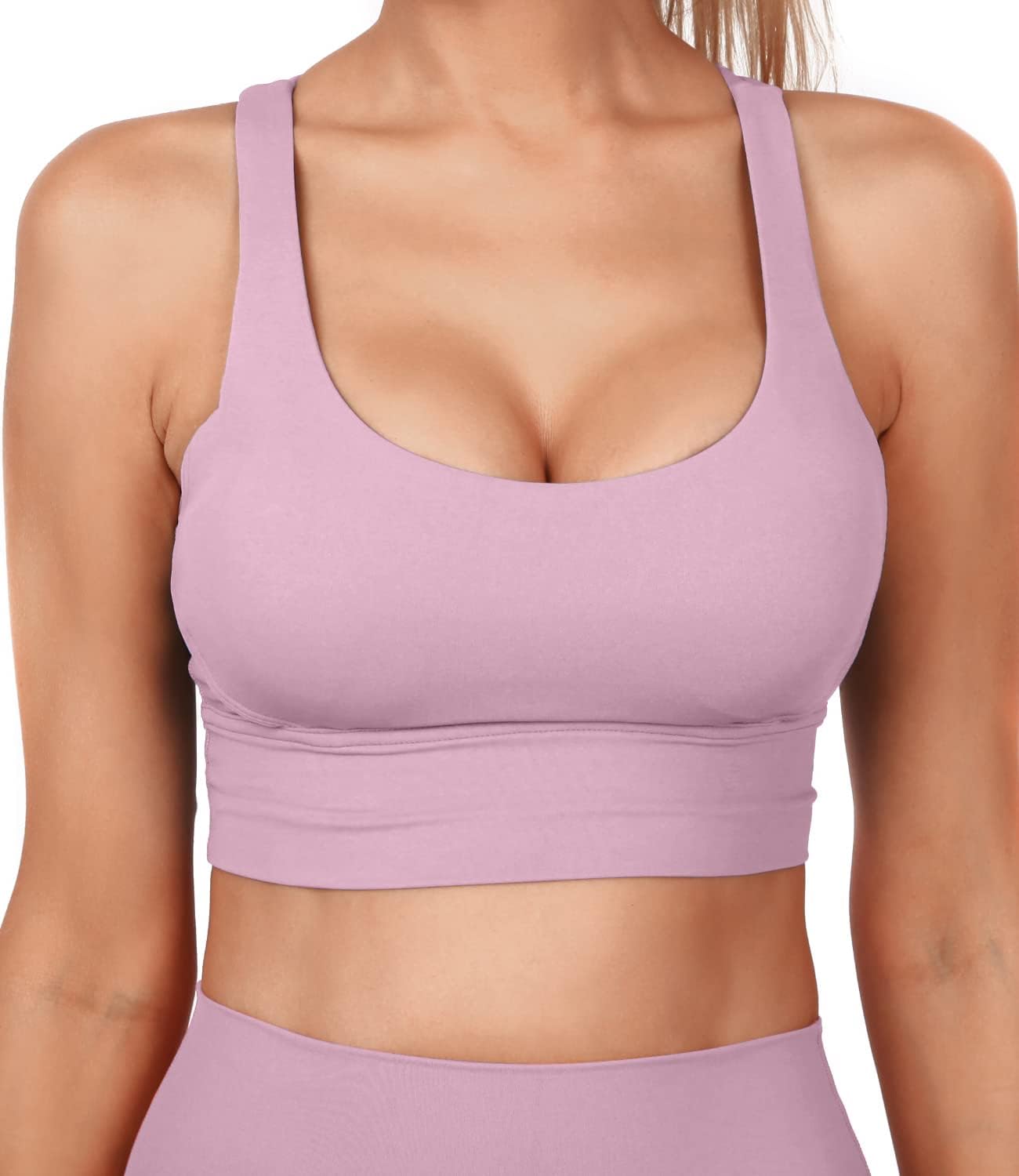 Grace Form Strappy Sports Bra for Women Padded High Impact Push Up