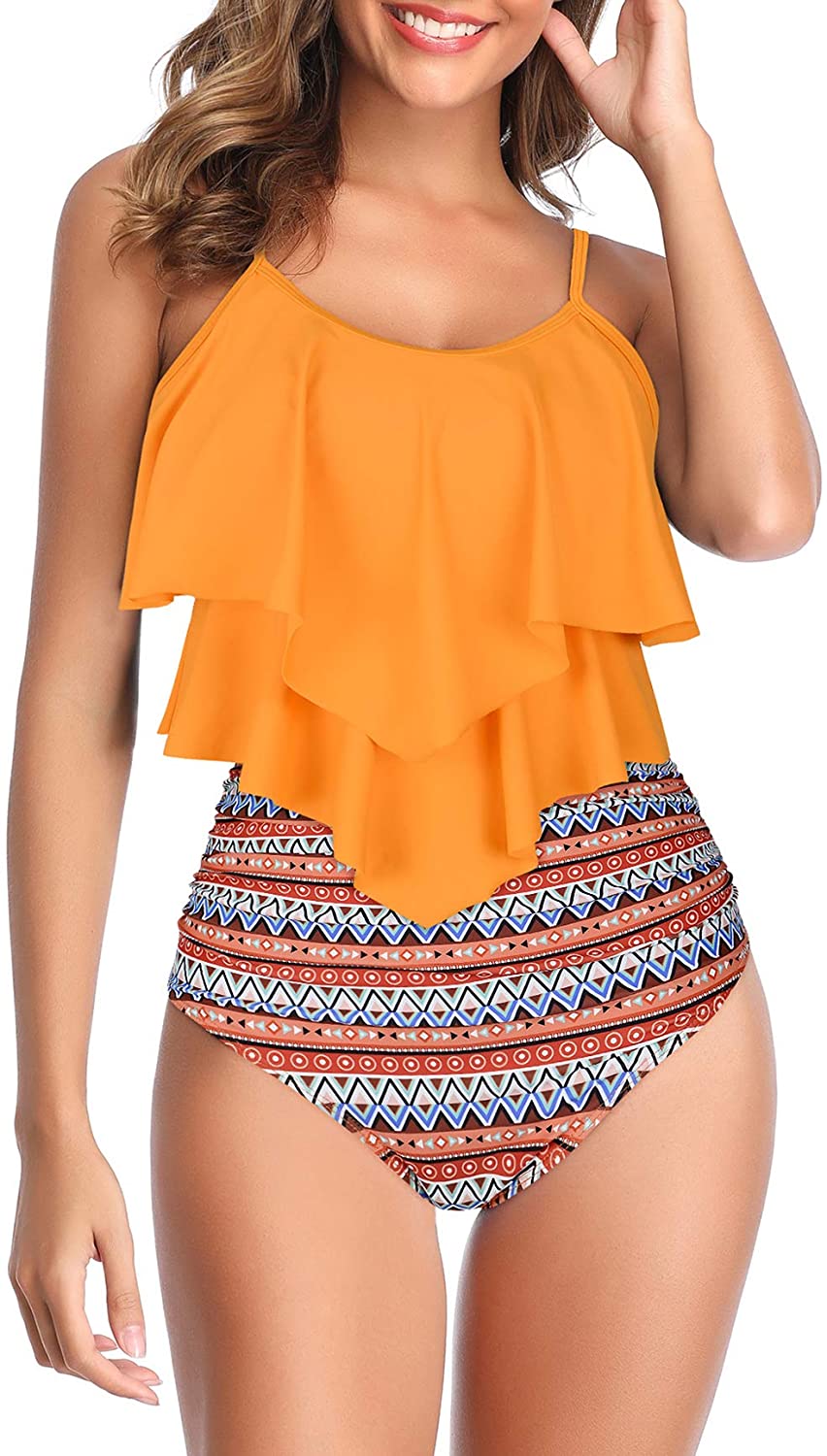 American Trends Tankini Swimsuits High Waisted Tummy Control