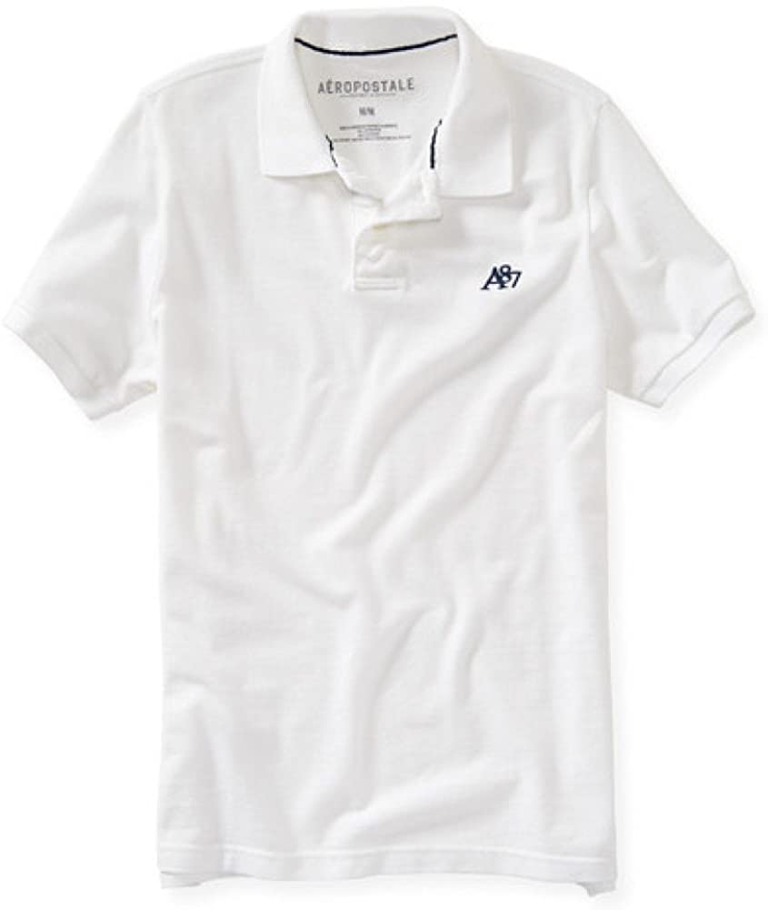 AEROPOSTALE Men's Solid Uniform Logo Rugby Polo Shirt | eBay