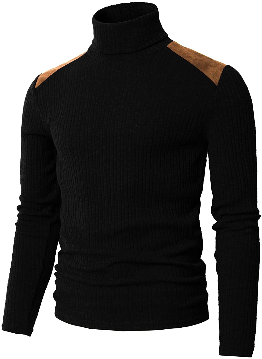 H2H Mens Slim Fit Turtleneck Pullover Sweaters Basic Tops Knitted ...