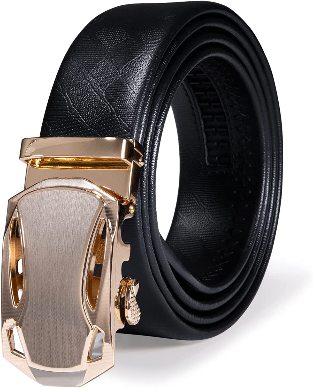 Dubulle Designer Mens Belts, Sliding Automatic Buckle Ratchet Dress Belt  TOP Gen