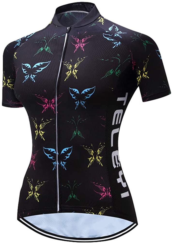 Weimostar Womens Cycling Jersey Short Sleeve Reflective