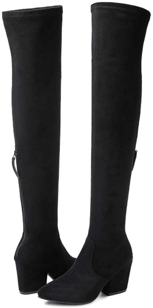 Details about   Women Outdoor Winter Wedge Mid Heel Fleece Lined Round Toe Over Knee Boots Feng8 