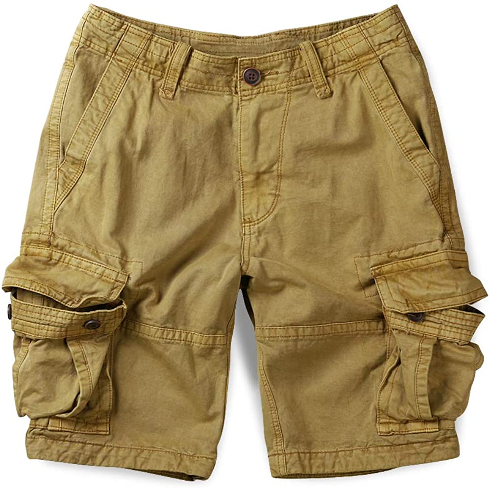 OCHENTA Cargo Shorts for Men Cotton Military 6 Pockets Casual Work Outdoor Wear