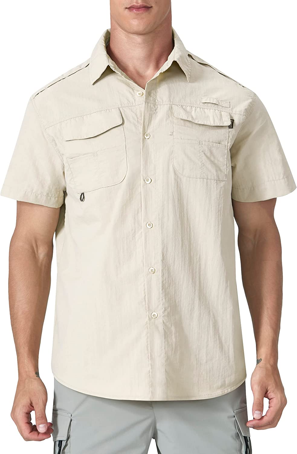 Mens Fishing Shirts Short Sleeve UPF 50+ Sun Potection UV Shirts