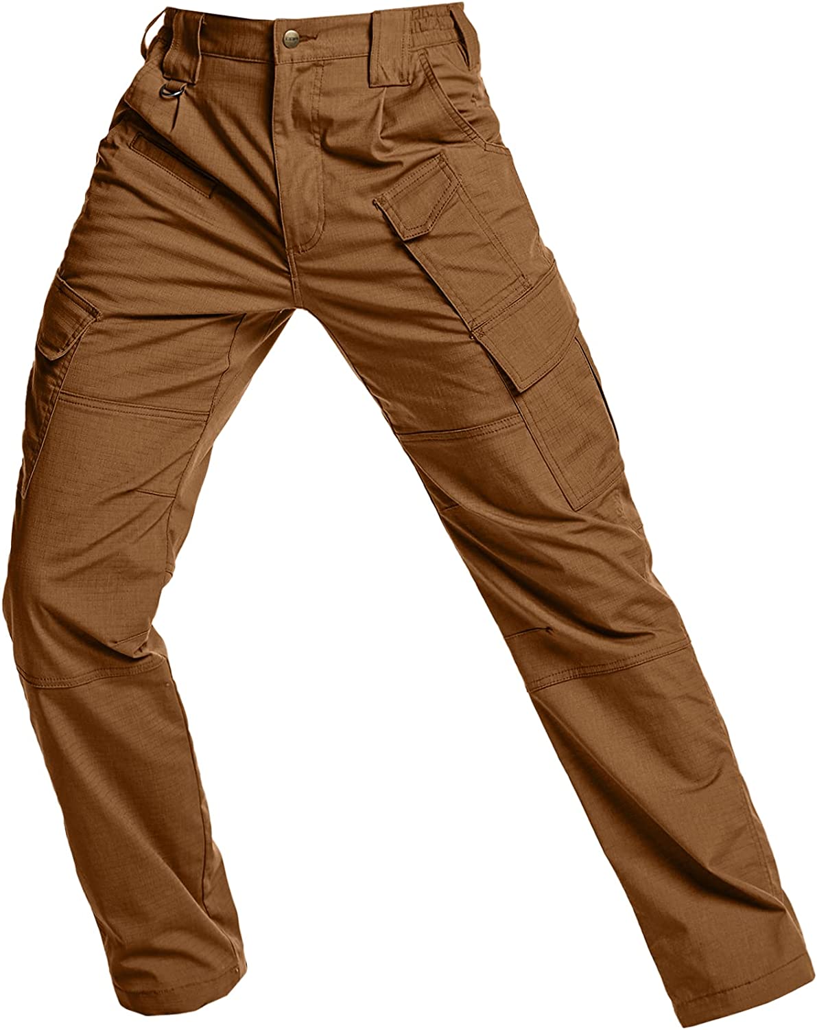CQR Men's Flex Ripstop Tactical Pants, Water Resistant Stretch