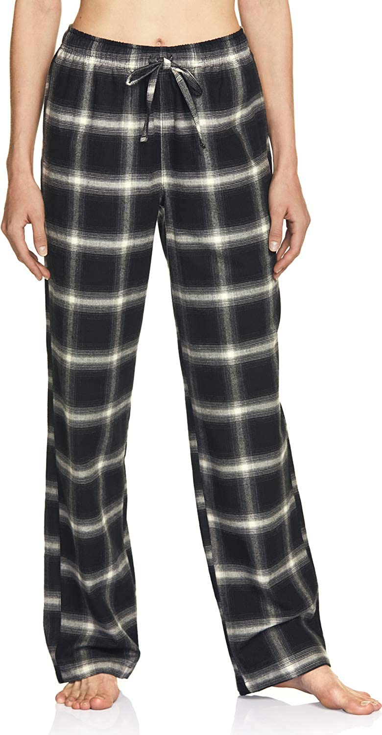 CQR Women's 100% Cotton Flannel Plaid Pajama Pants, Brushed Soft Lounge &  Sleepwear PJ Bottoms with Pockets, Flannel Pants Classic Red, X-Small at   Women's Clothing store