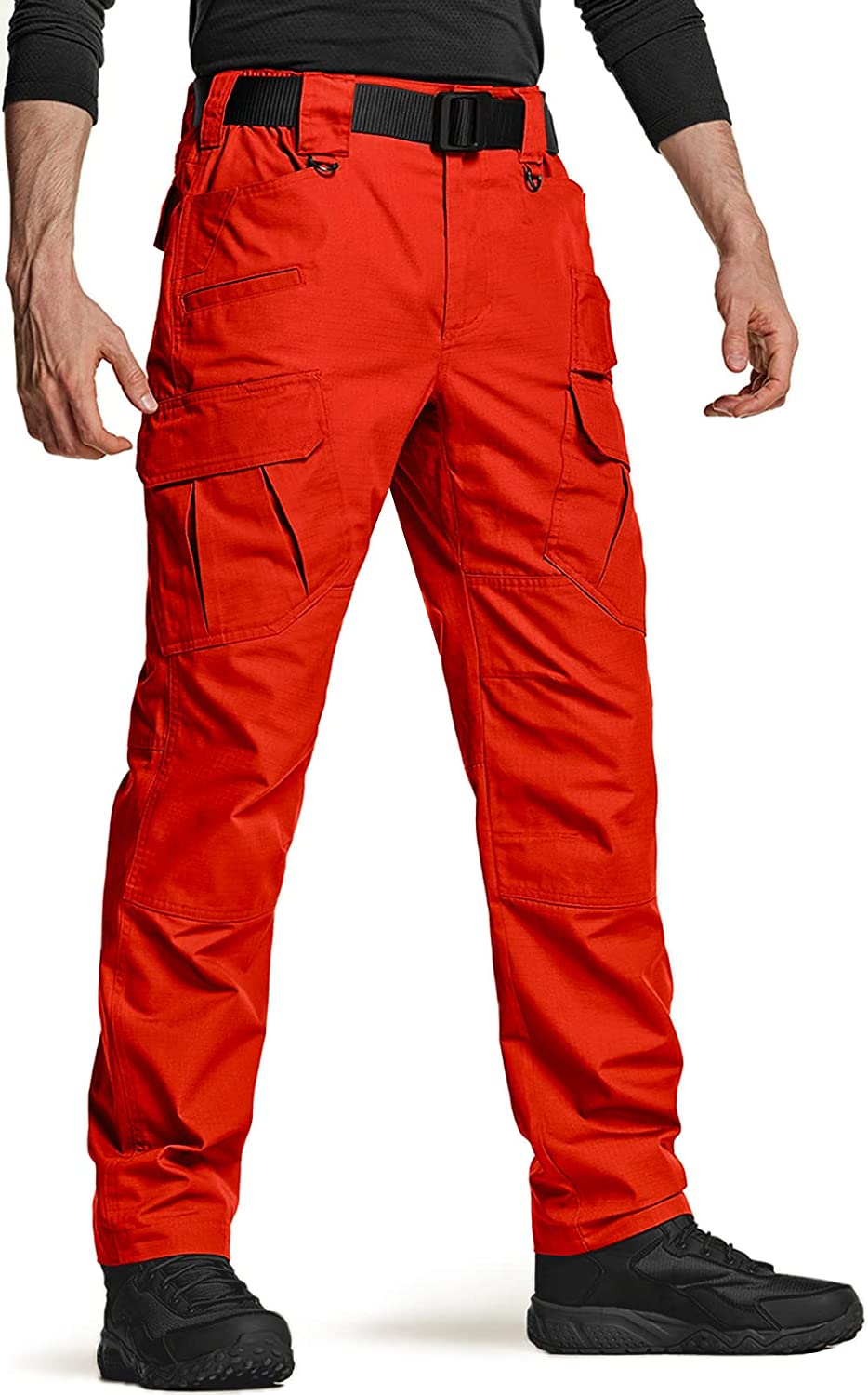 CQR Men's Tactical Pants Outdoor Apparel Water Repellent Ripstop Cargo Pants Lightweight EDC Hiking Work Pants Duratex Ripstop Midnight Navy 32W x 30L 