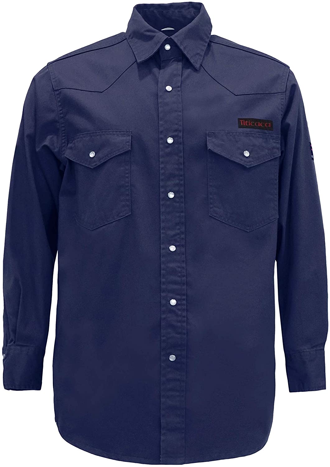 Titicaca FR Shirt Flame Resistant Men Cotton Lightweight Long Sleeve Navy shirt 