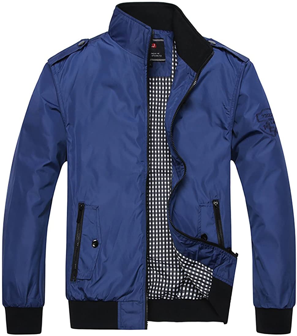 Nantersan Mens Casual Jacket Outdoor Sportswear Windbreaker Lightweight Bomber Jackets and Coats 