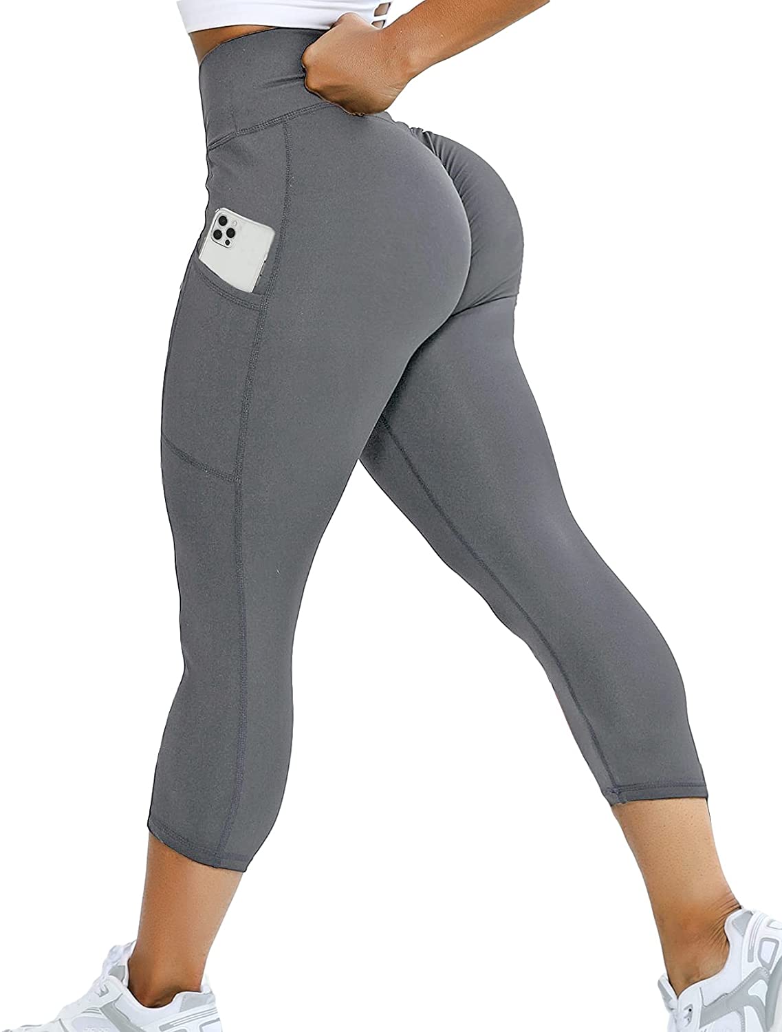 KIWI RATA Women Scrunch Butt Yoga Pants High Waist Sport Workout