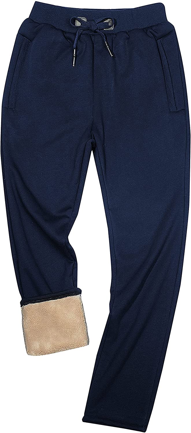 Yeokou Mens Winter Warm Sherpa Lined Active Thermal Jogger Fleece