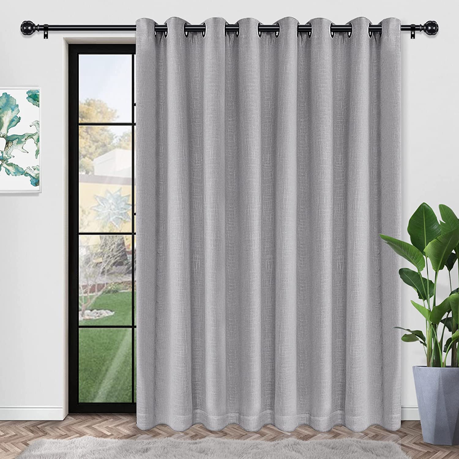 Rose Home Fashion RHF 100% Blackout,Patio Door Curtains,Sliding